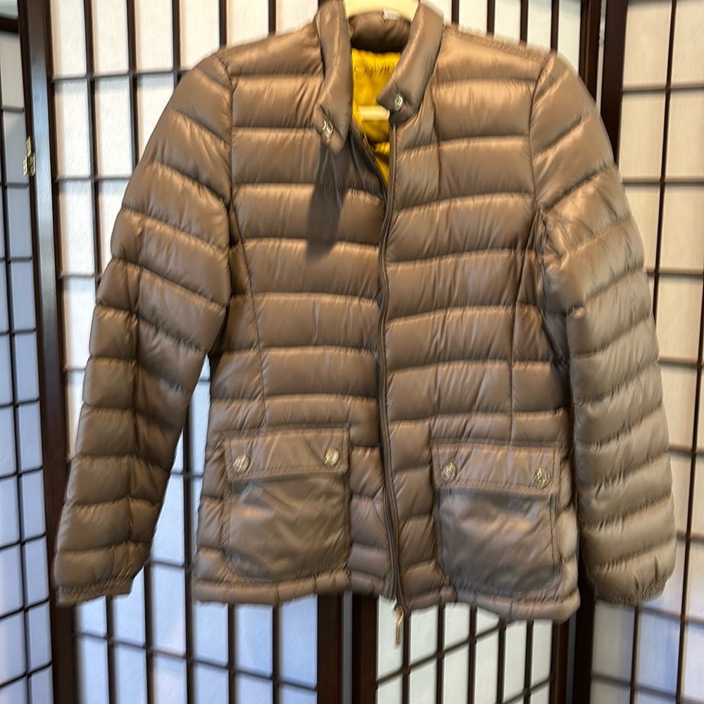 Calvin Klein small packable down jacket in tan color